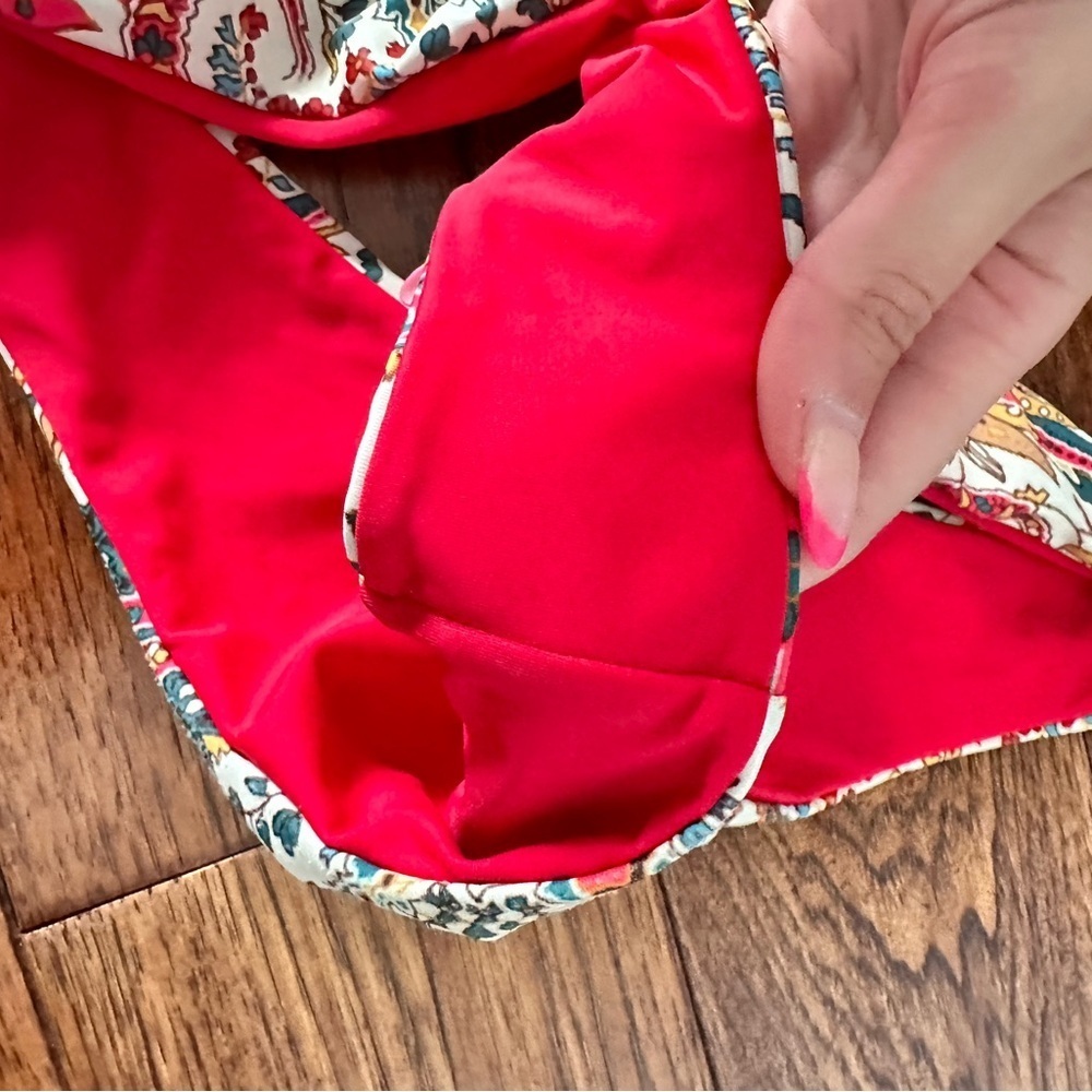 Zaful Red Paisley One Shoulder Bikini Size Small - Picture 6 of 6
